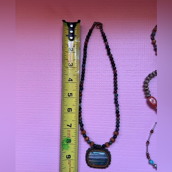 Elegant Boho Multicolor Beaded Necklace and Bracelet Set - Picture 7 of 14